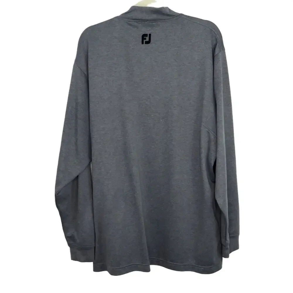 FootJoy Heather Charcoal MidLayer Pullover Large Men's Golf Preppy Classic